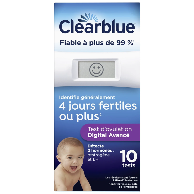 TEST D'OVULATION AVEC LECTURE DE 2 HORMONES x10 CLEARBLUE TEST D'OVULATION AVEC LECTURE DE 2 HORMONES x10 CLEARBLUE