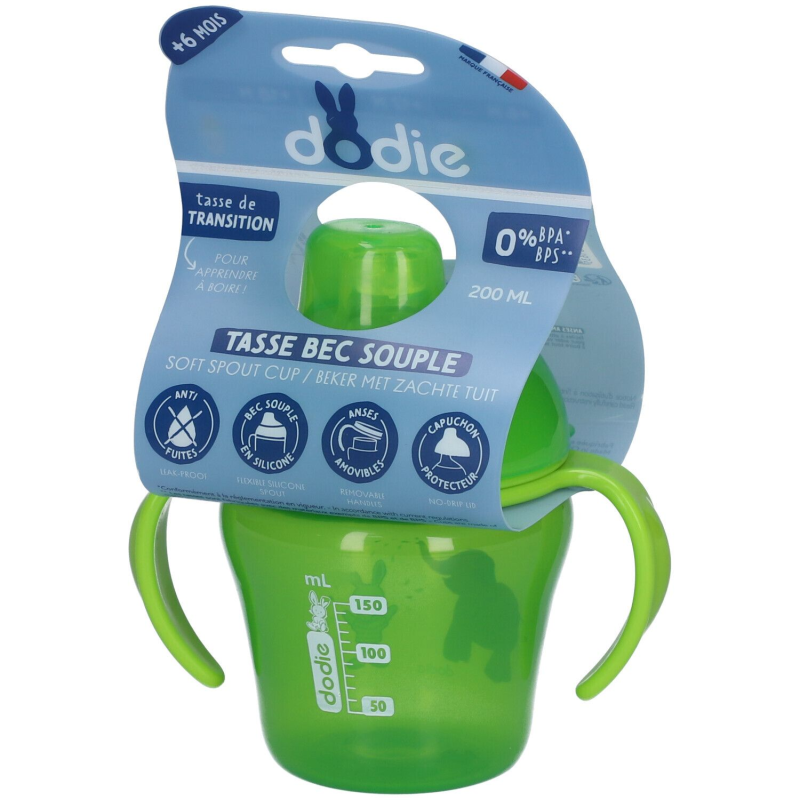 TASSE BEC SOUPLE + 6 MOIS 200ML DODIE