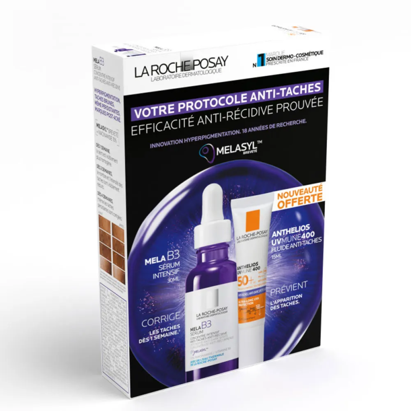 PROTOCOLE ANTI TACHES MELA B3 SERUM + ANTHELIOS UVMUNE SPF50+ LA ROCHE POSAY
