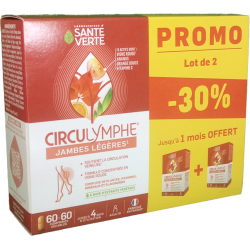 CIRCULYMPHE JAMBES LEGERES LOT DE 2X60 COMPRIMES SANTE VERTE