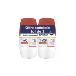 ANTITRANSPIRANT EXTRÊME 96H ROLL ON LOT DE 2X50 ML ETIAXIL