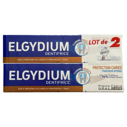 DENTIFRICE PROTECTION CARIES FRAÎCHEUR INTENSE LOT DE 2X75ML ELGYDIUM