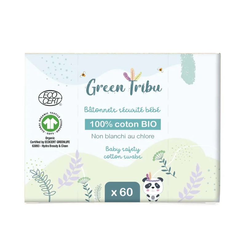 GREEN TRIBU BÂTONNETS SECURITE BEBE BIO X60