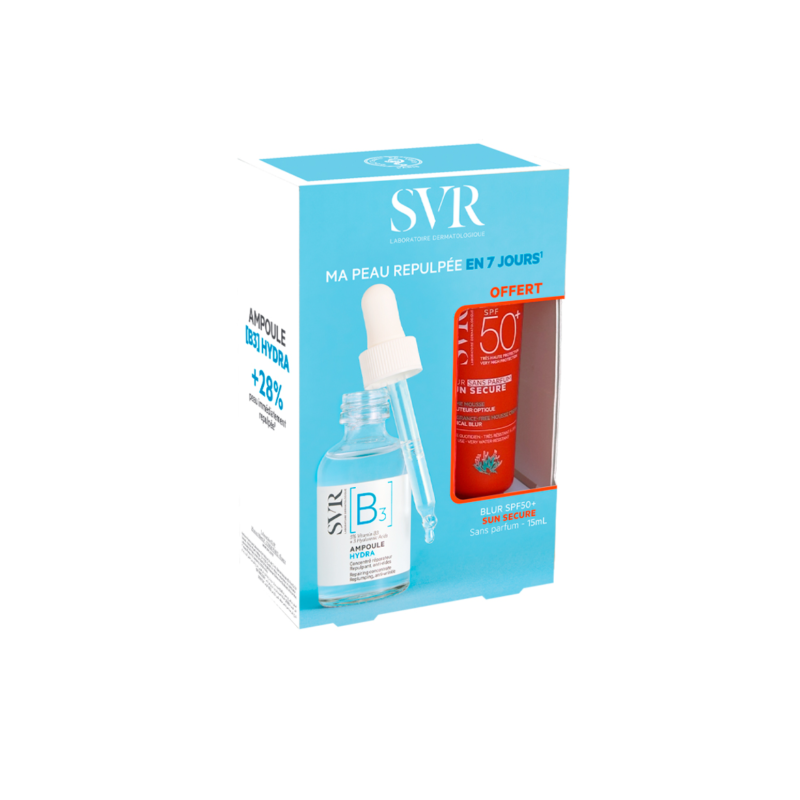 [B3] Ampoule Hydra 30ml + Sun Secure Blur SPF50+ 15ml OFFERT SVR