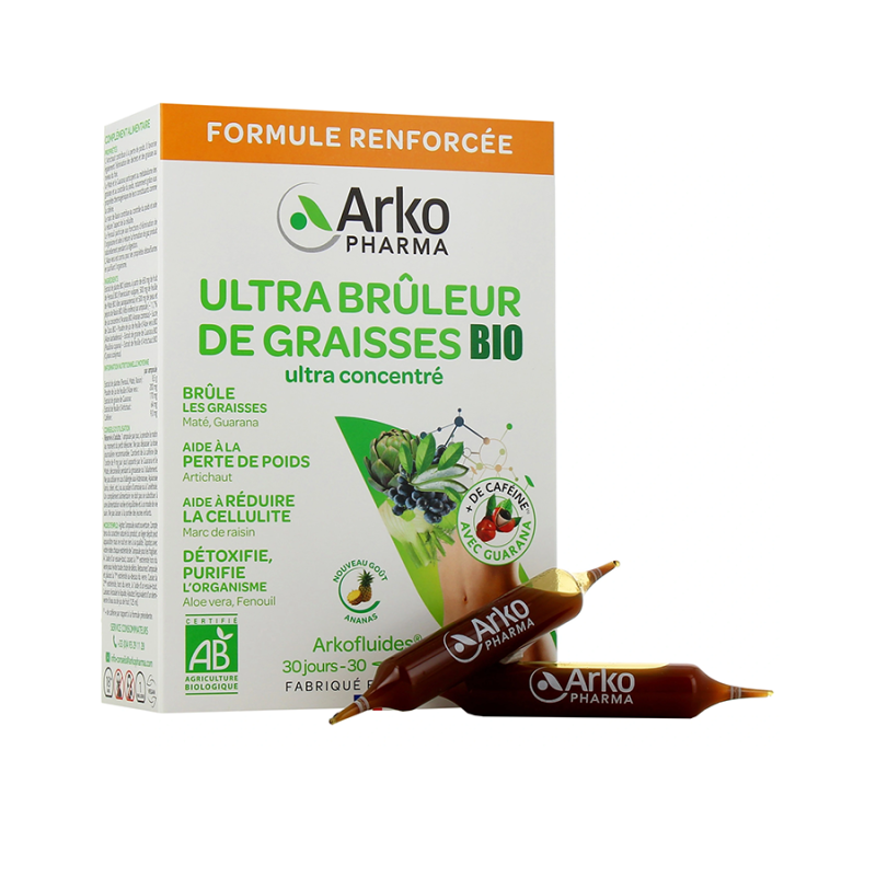 ARKOFLUIDES® ULTRA BRÛLEUR DE GRAISSES BIO 30 AMPOULES ARKOPHARMA