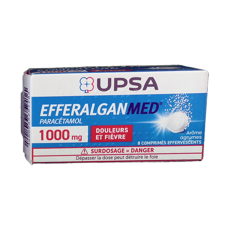 EFFERALGANMED 1000MG 8 COMPRIMES EFFERVESCENTS UPSA