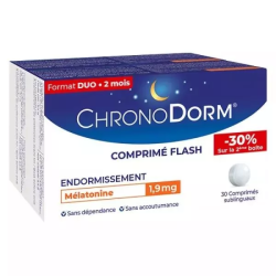 CHRONODORM MELATONINE 1.9 MG 2 BOITES DE 30 COMPRIMES SUBLINGUAUX IPRAD