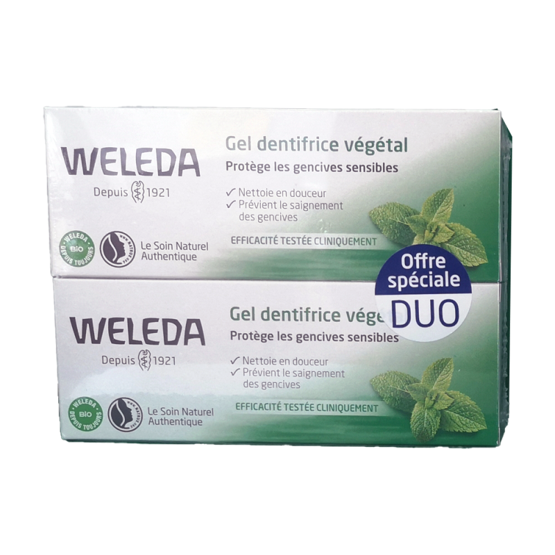 GEL DENTIFRICE VEGETAL MENTHE Lot de 2 x 75ml WELEDA