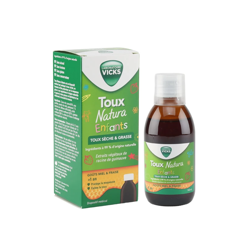 NATURA SIROP TOUX SECHE & GRASSE ENFANTS 140ML VICKS