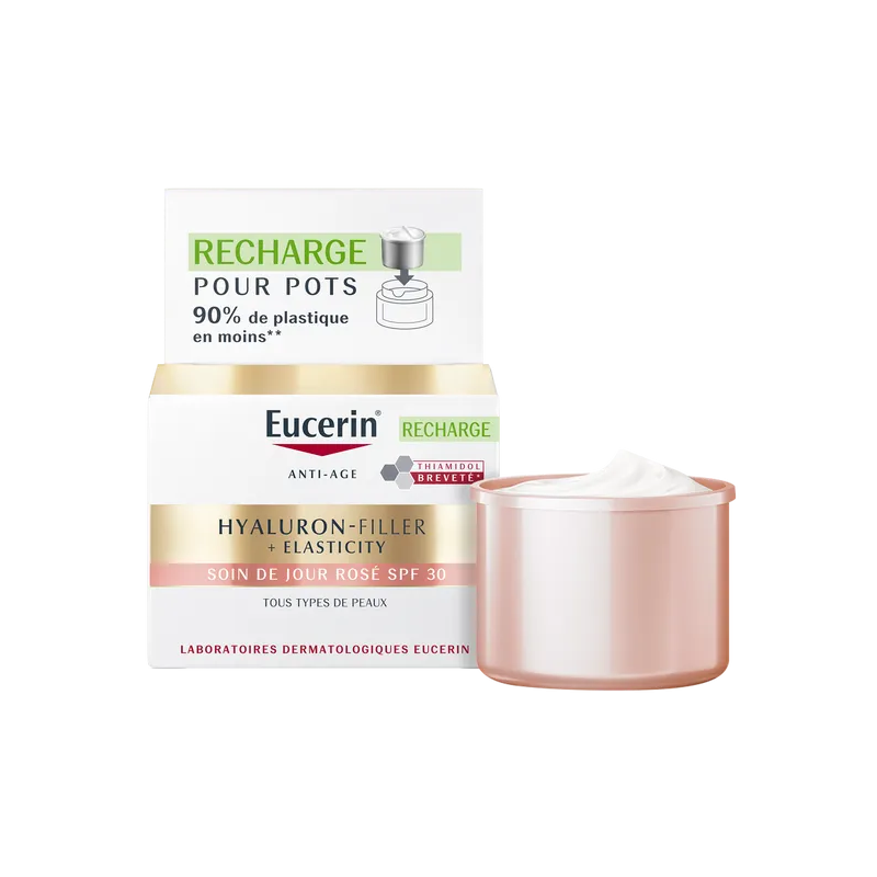RECHARGE HYALURON FILLER + ELASTICITY SOIN DE JOUR ROSE SPF 30 50ML EUCERIN
