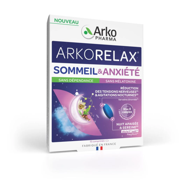 Arkorelax® Sommeil & Anxiété 15 comprimés ARKOPHARMA