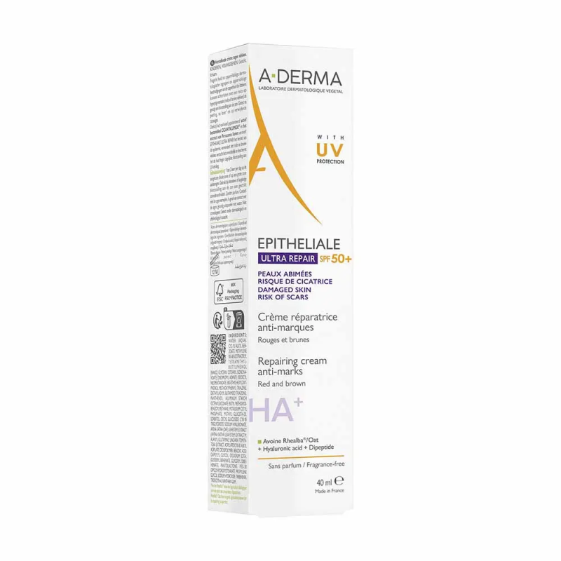 EPITHELIALE ULTRA REPAIR HA+ CREME REPARATRICE ANTI MARQUES SPF50+ 40ML A-DERMA