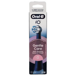 BROSSETTES DE RECHANGE GENTLE CARE X3 pour BROSSE A DENTS ELECTRIQUE IO - NOIR ORAL B