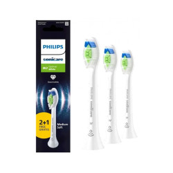TETES DE BROSSE A DENTS W2 OPTIMAL HX6063/87 WHITE 2+1 BROSSETTES MEDIUM SONICARE PHILIPS