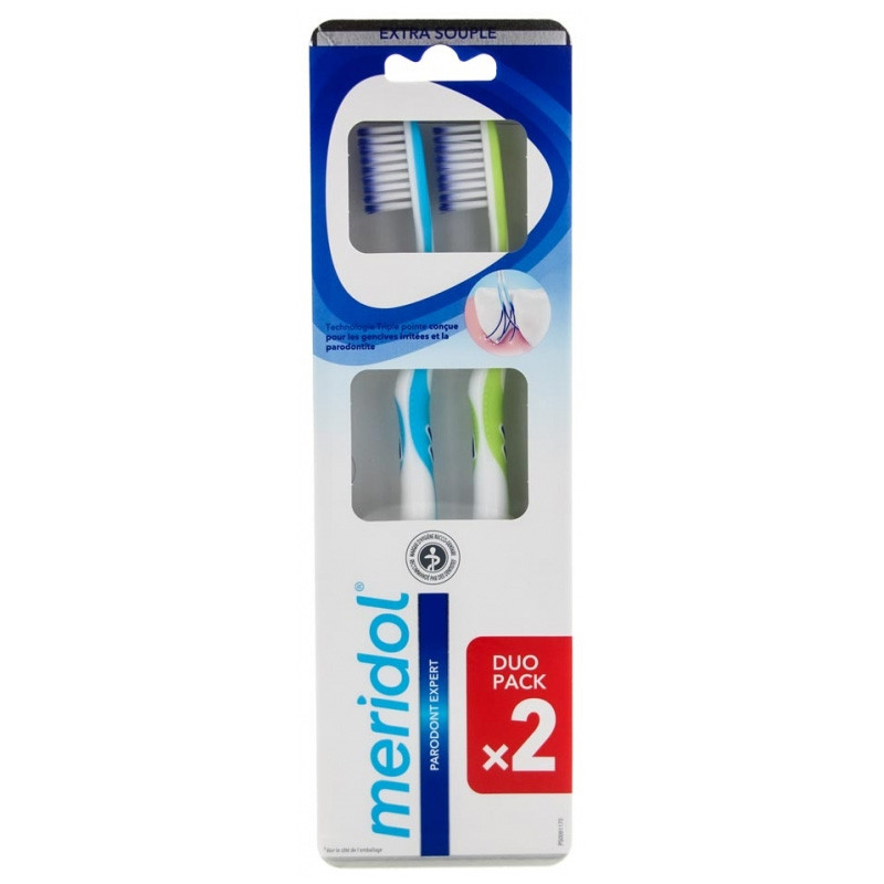 DUO GENCIVES BROSSES A DENTS PARODONT EXPERT EXTRA SOUPLE MERIDOL