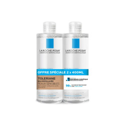 TOLERIANE EAU MICELLAIRE PEAUX SENSIBLES 2X400 ML LA ROCHE POSAY