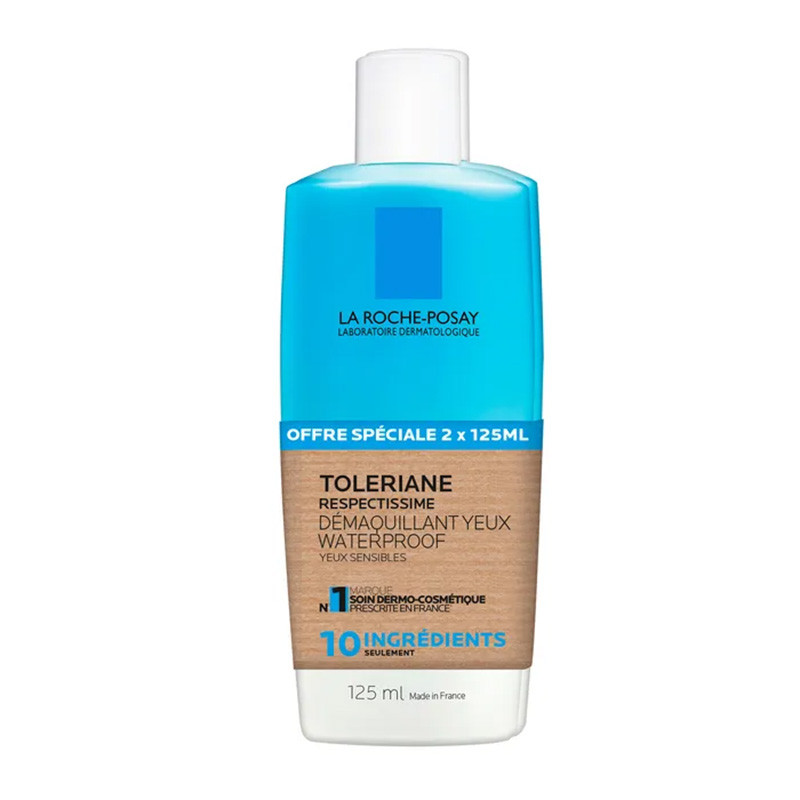 TOLERIANE RESPECTISSIME DEMAQUILLANT YEUX WATERPROOF 2X125ML LA ROCHE POSAY