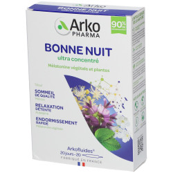 ARKOFLUIDES MELATONINE BONNE NUIT 20 AMPOULES ARKOPHARMA