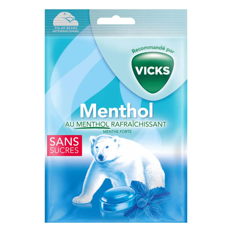 BONBONS MENTHOL SANS SUCRES 72g VICKS