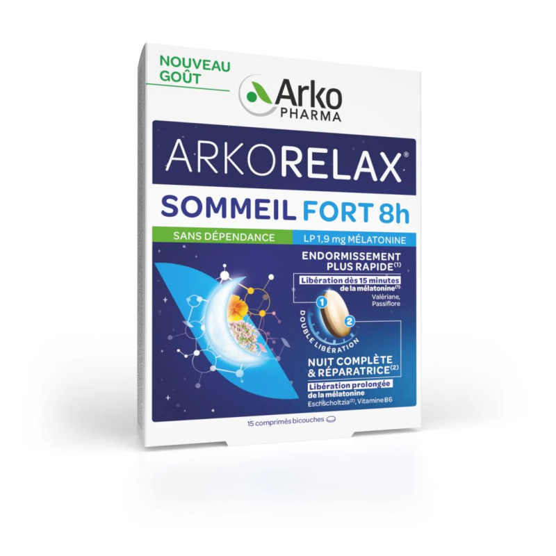 ARKORELAX SOMMEIL FORT 8h - 15 COMPRIMES ARKOPHARMA