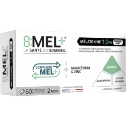 8:MEL+ MELATONINE 1,9 mg 60 COMPRIMES BI-COUCHES