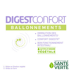 DIGESTCONFORT BALLONNEMENTS 30 COMPRIMES SANTE VERTE
