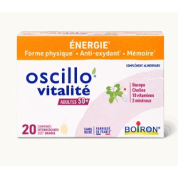 OSCILLO VITALITÉ ADULTE 50+ 20 COMPRIMÉS EFFERVESCENTS BOIRON