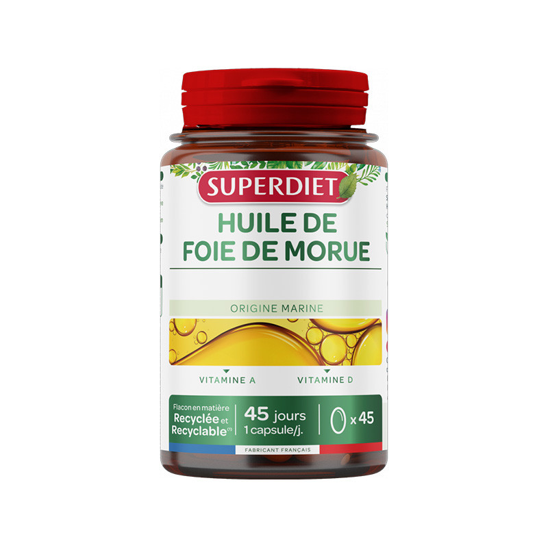 HUILE DE FOIE DE MORUE 45 CAPSULES SUPERDIET