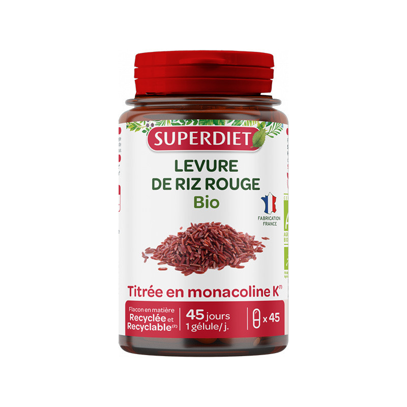 LEVURE DE RIZ ROUGE BIO 45 GELULES SUPERDIET