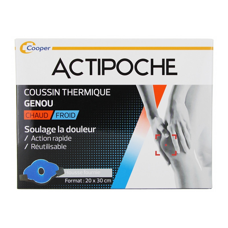ACTIPOCHE COUSSIN THERMIQUE CHAUD FROID GENOU COOPER