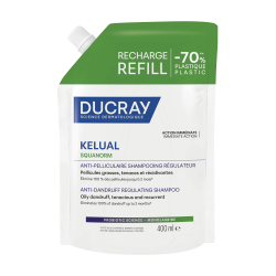 KELUAL SQUANORM SHAMPOOING RÉGULATEUR ANTI-PELLICULAIRE ÉCO-RECHARGE 400ML DUCRAY