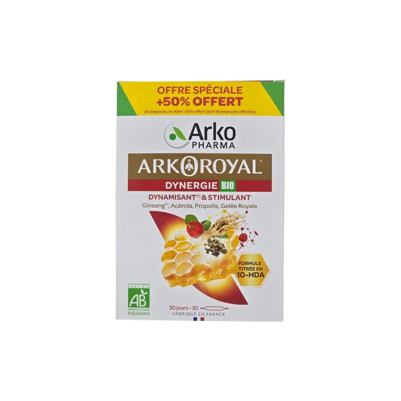 ARKOROYAL BIO DYNERGIE 30 AMPOULES ARKOPHARMA