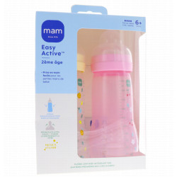 BIBERON EASY ACTIVE 6MOIS+ DEBIT TRES RAPIDE  2 X 330ML COLORIS PEARL / BERRY MAM