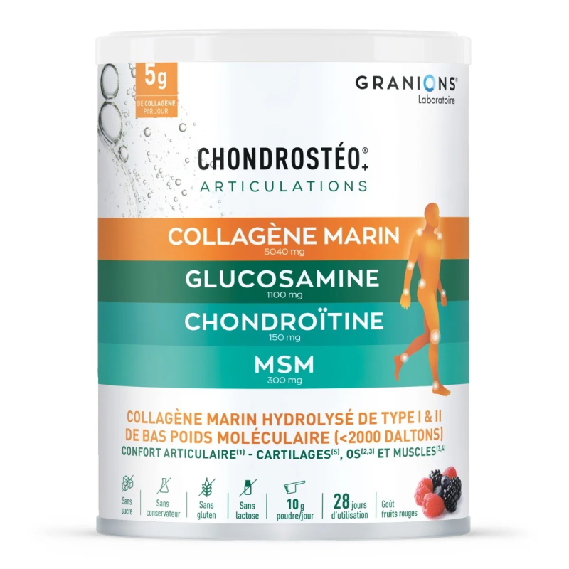 CHONDROSTEO+ ARTICULATIONS COLLAGÈNE MARIN 280G GRANIONS