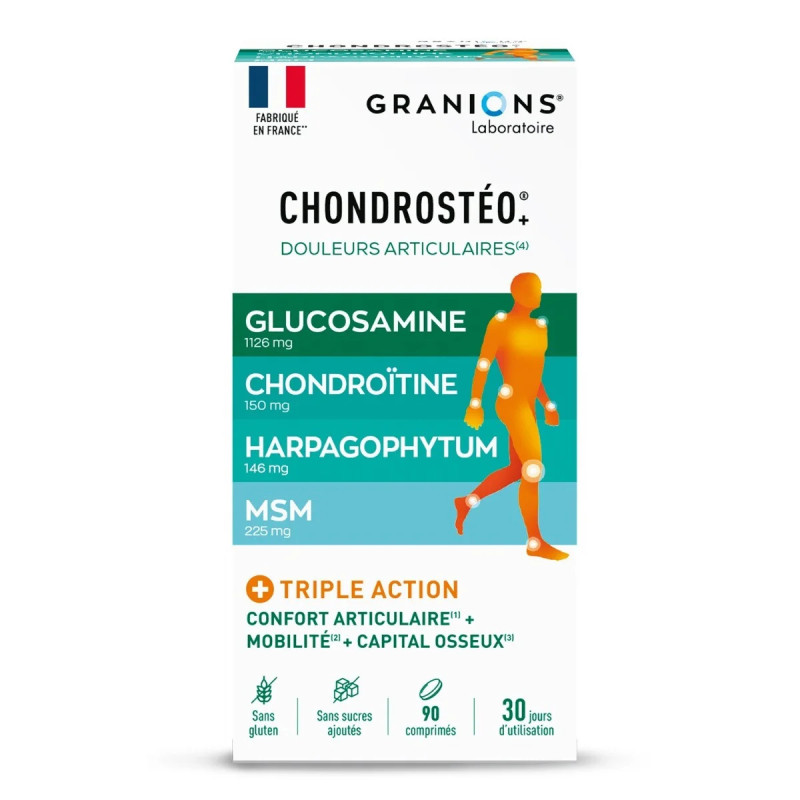 CHONDROSTÉO+ DOULEURS ARTICULAIRES 90 COMPRIMÉS GRANIONS