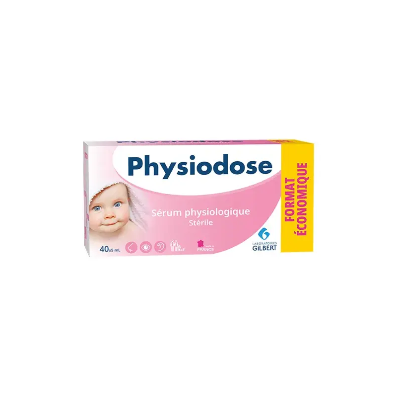 PHYSIODOSE SERUM PHYSIOLOGIQUE 40 X 5ML LABORATOIRES GILBERT