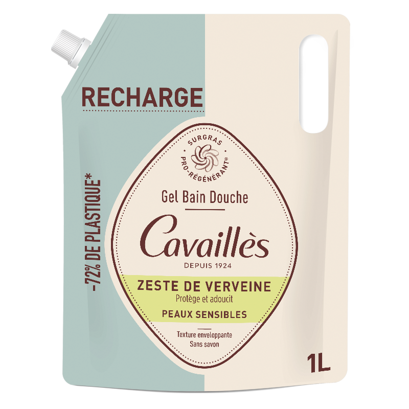 GEL BAIN DOUCHE ZESTE DE VERVEINE ÉCO-RECHARGE 1L ROGÉ CAVAILLÈS