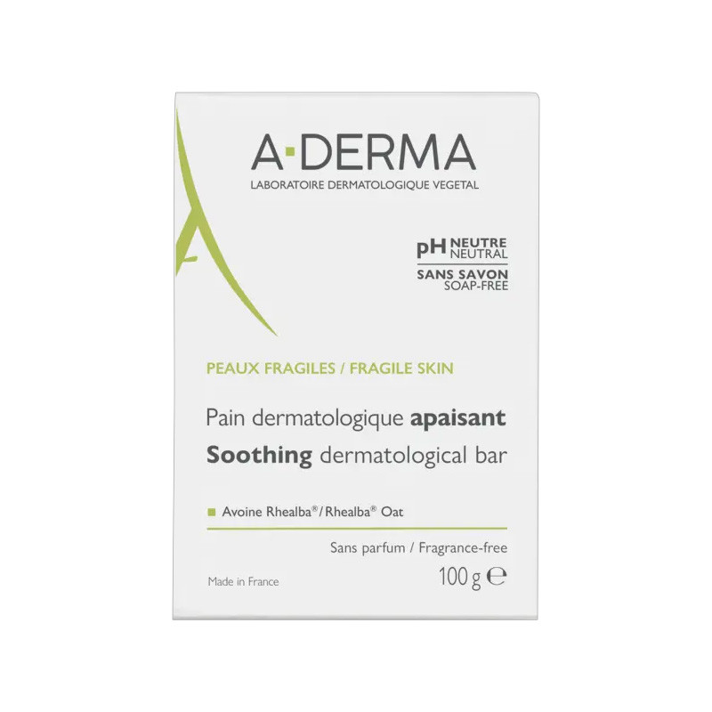 PAIN DERMATOLOGIQUE APAISANT 100G A-DERMA