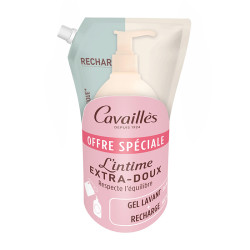 L'INTIME EXTRA-DOUX LOT DE 250 ML + ECO RECHARGE 500ML ROGE CAVAILLES