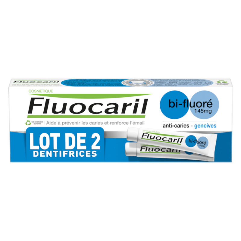 DENTIFRICE BI FLUORÉ 145mg ANTI-CARIES GENCIVES 2x75ML FLUOCARIL