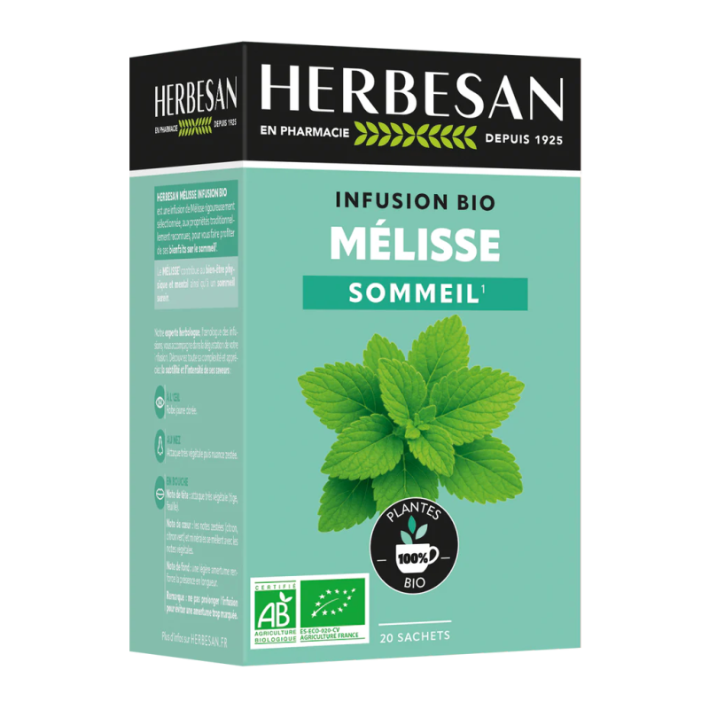 INFUSION MELISSE BIO SOMMEIL X 20 SACHETS HERBESAN