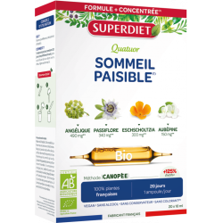 QUATUOR SOMMEIL PAISIBLE BIO 20 AMPOULES 10ML SUPERDIET