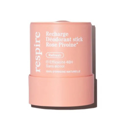 RESPIRE RECHARGE DEODORANT STICK 48H ROSE PIVOINE BIO 50G