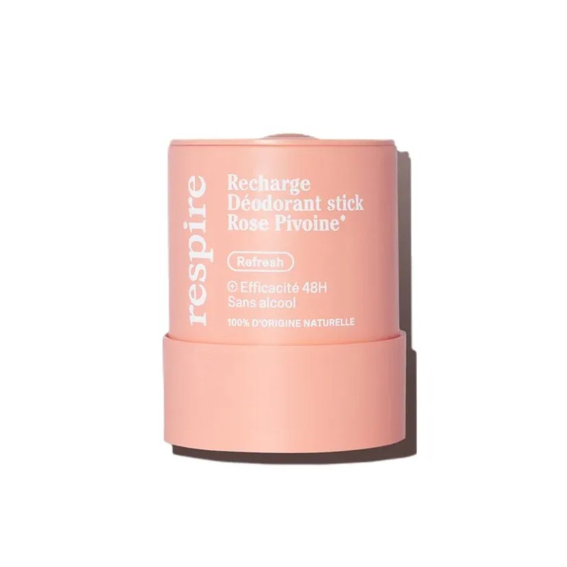RESPIRE RECHARGE DEODORANT STICK 48H ROSE PIVOINE BIO 50G