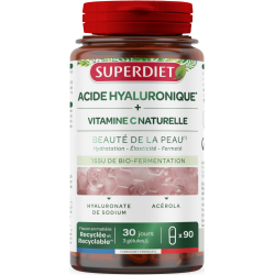 ACIDE HYALURONIQUE ET VITAMINE C 30 GÉLULES SUPERDIET