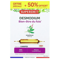 DESMODIUM BIEN ÊTRE DU FOIE  30 AMPOULES + 10 OFFERTES SUPERDIET