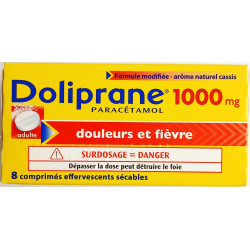 DOLIPRANE 1000MG ADULTE 8 COMPRIMES EFFERVESCENTS SECABLES SANOFI