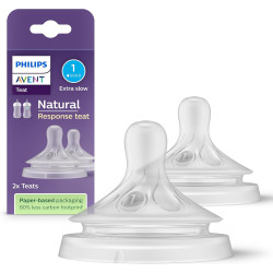 NATURAL RESPONSE TETINES SILICONE X2 0 MOIS DEBIT 1 AVENT