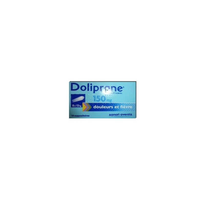 DOLIPRANE 150MG 10 SUPPOSITOIRES SANOFI 