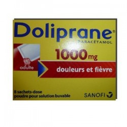 DOLIPRANE 1000MG ADULTE 8 SACHETS DOSES SANOFI 